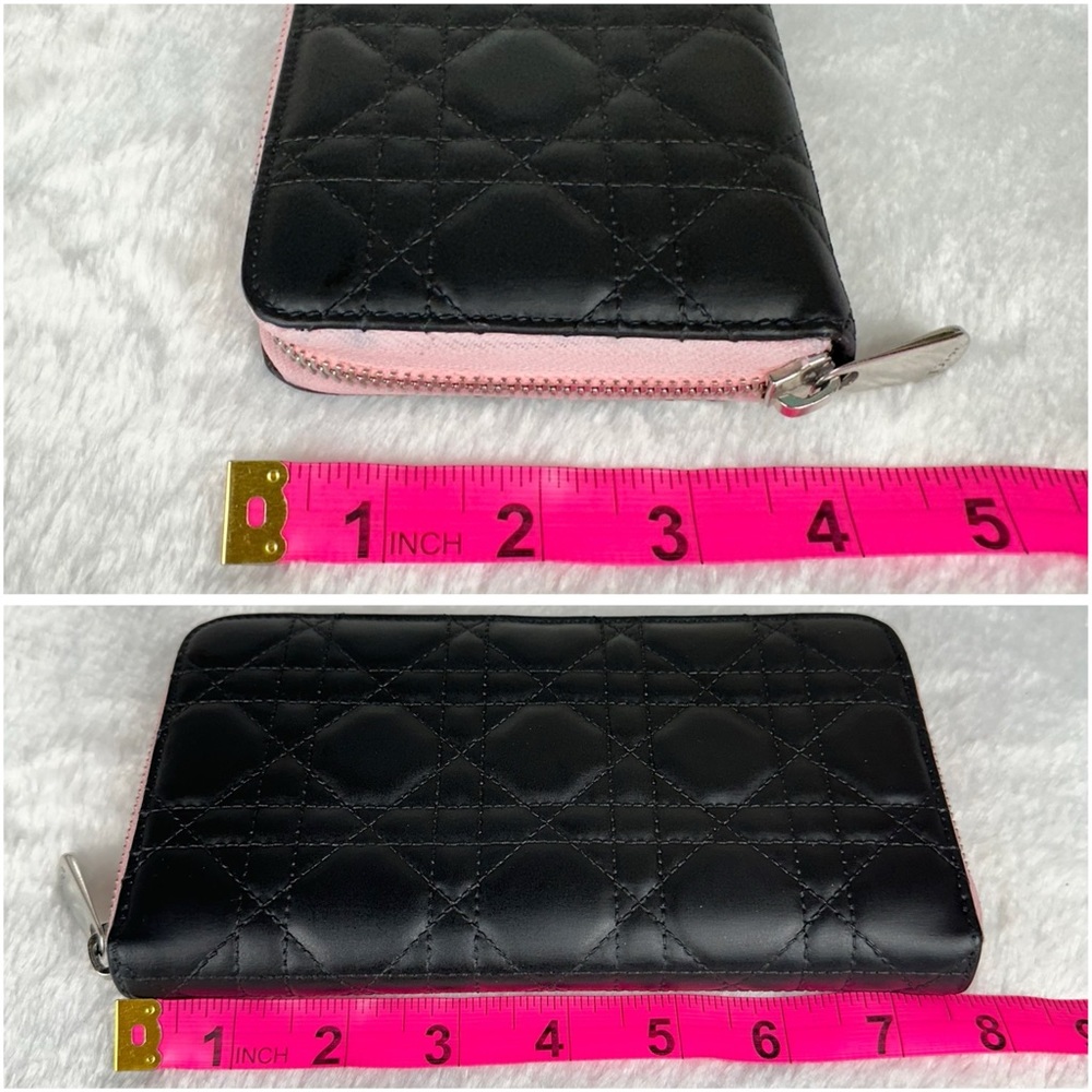 Dior Patent Leather Cannage Zippy Wallet in Matte Black! Great gift idea. CUTE! - Picture 15 of 16